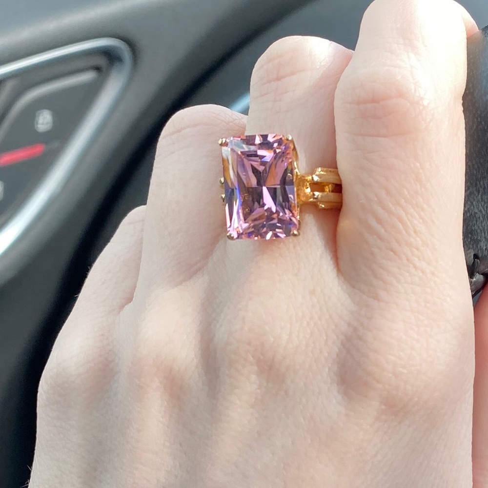 Pink gemstone ring